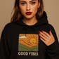 Good Vibes Retro Hoodie – Unisex Oversized Vintage Graphic Sweatshirt