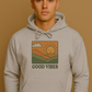 Good Vibes Retro Hoodie – Unisex Oversized Vintage Graphic Sweatshirt
