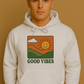 Good Vibes Retro Hoodie – Unisex Oversized Vintage Graphic Sweatshirt