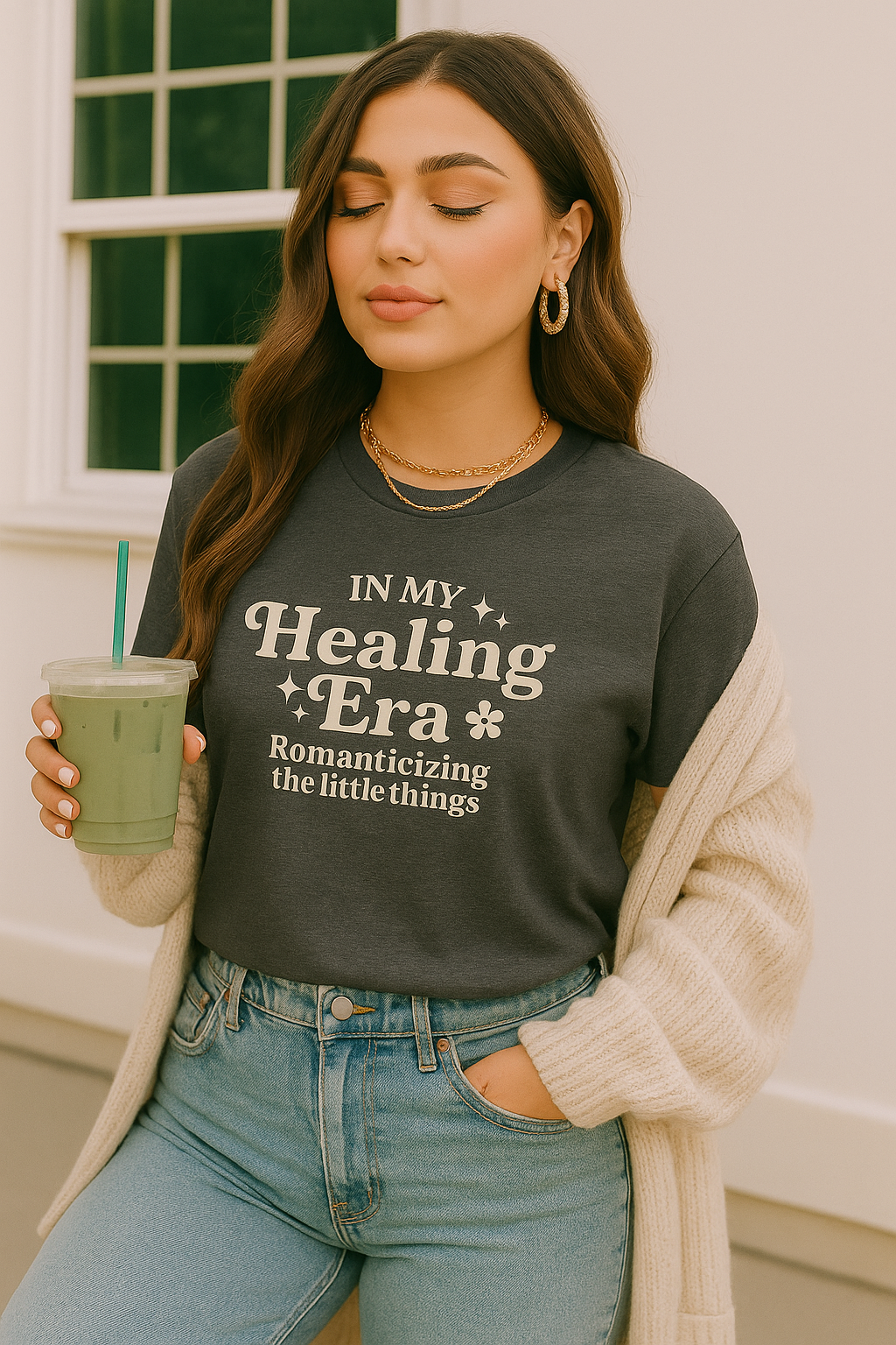 In My Healing Era Tee – Romanticizing the Little Things Aesthetic Shirt