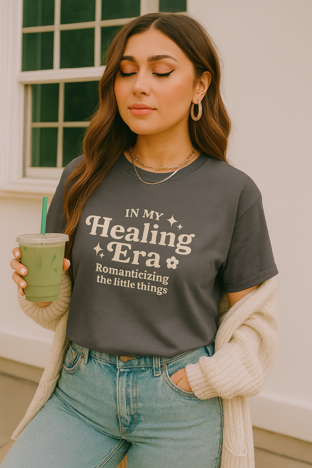 In My Healing Era Tee – Romanticizing the Little Things Aesthetic Shirt