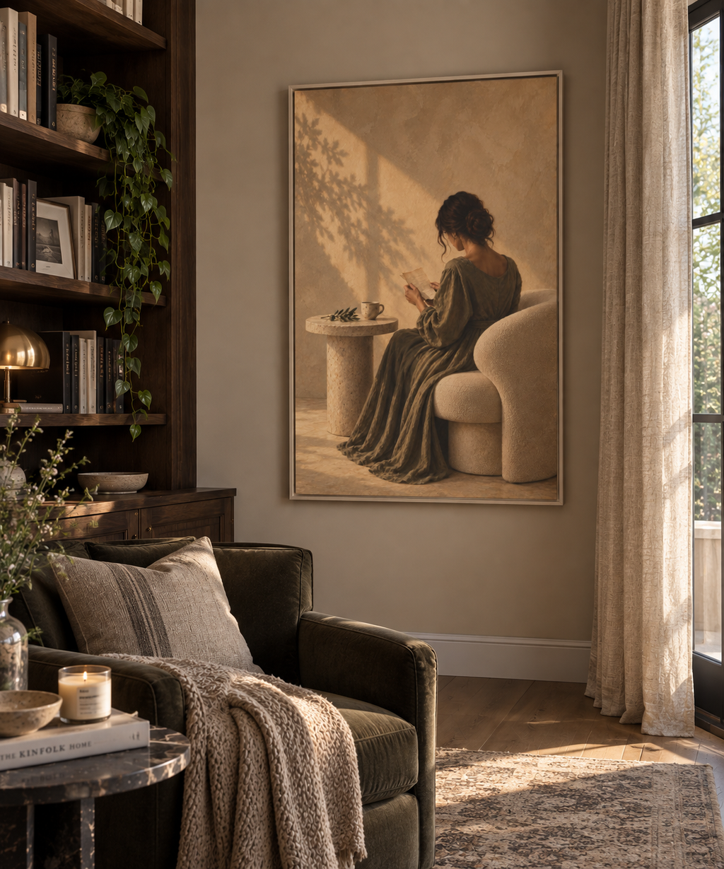 The Letter She Kept No. 35 — Figurative Woman Reading Wall Art
