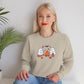 Cute Ghosts Campfire Embroidered Sweatshirt | Cozy Fall Halloween Crewneck | Spooky Season Autumn Pullover for Women & Men