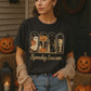Spooky Season Halloween T-Shirt – Cute Ghost, Pumpkin, Black Cat & Crystal Ball Graphic Tee for Fall