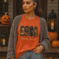 Spooky Season Halloween T-Shirt – Cute Ghost, Pumpkin, Black Cat & Crystal Ball Graphic Tee for Fall