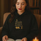 Moonlit Reader’s Society Hoodie – Cozy Book Lover Pullover for Night Readers (Maroon)