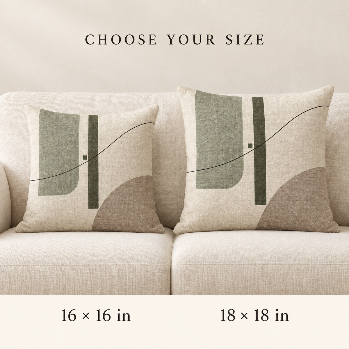Still Terrain No. 19 | Sage Abstract Decorative Pillow