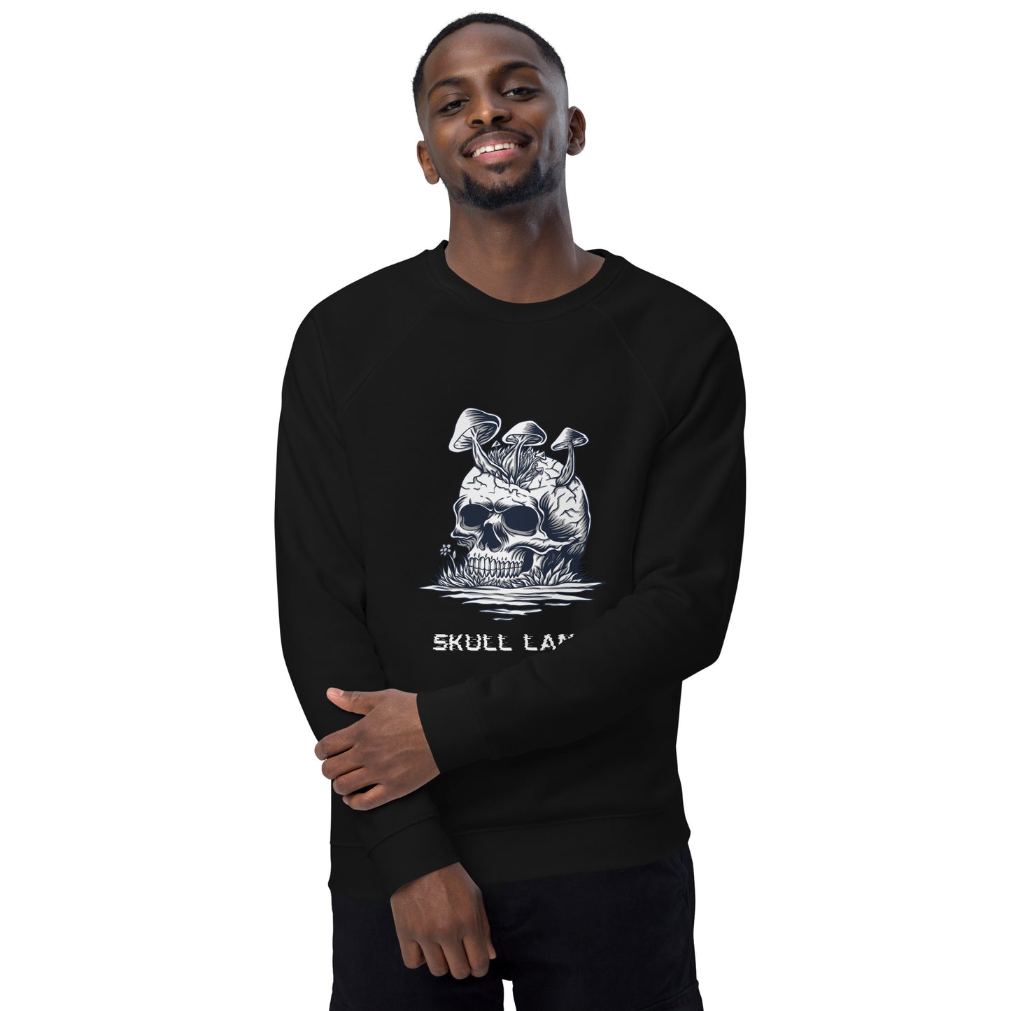 Unisex organic raglan sweatshirt